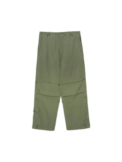 MAHARISHI SASHIKO-STITCHED WIDE-LEG TROUSERS