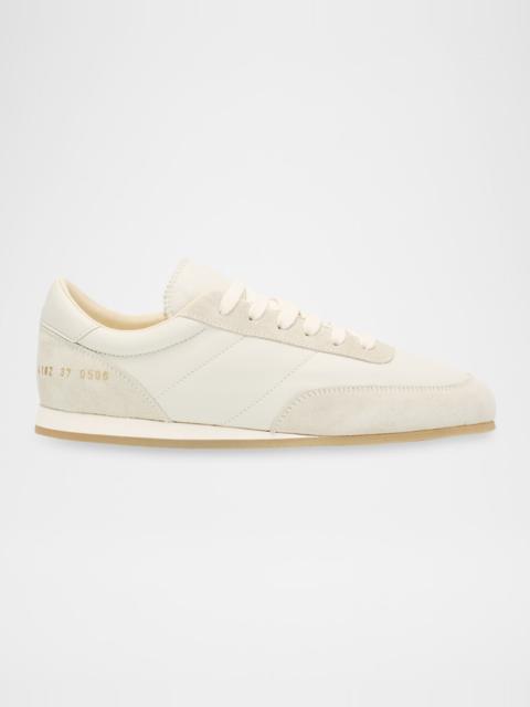 Common Projects Minimal Leather And Suede Low-Top Runner Sneakers