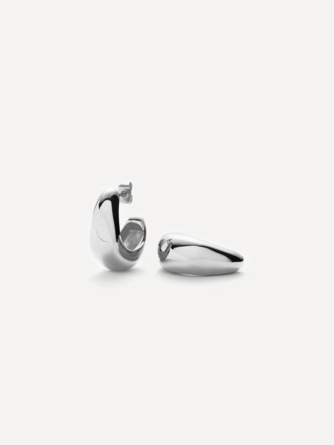 MISSOMA Silver-Plated Dome Medium Hoop Earrings