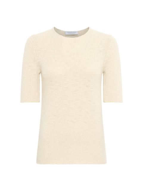 GABRIELA HEARST Embla Knit T-Shirt in Ivory Cashmere
