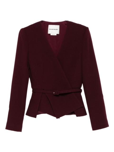 ROLAND MOURET belted wrap jacket