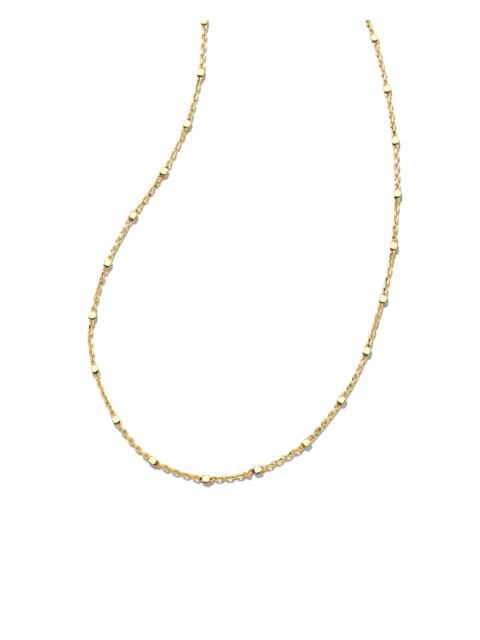 KENDRA SCOTT 18 Inch Single Satellite Chain Necklace in 18k Yellow Gold Vermeil