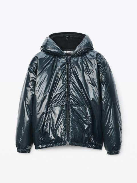 Alexander Wang DOWN PUFFER IN GLOSSY NYLON