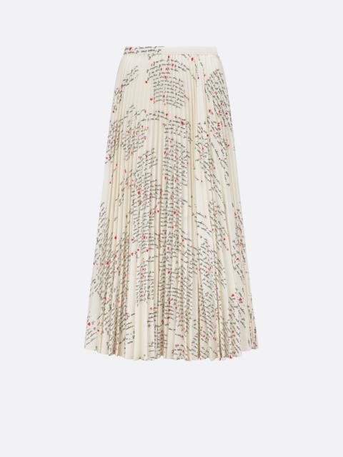 Dior Dioramour Mid-Length Pleated Skirt