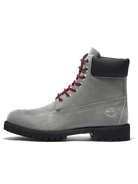 Timberland Timberland Premium 6 Inch Boots 'Grey Nubuck with Red' A5S6ZD52
