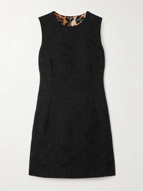 Dolce & Gabbana Matelassé mini dress Black