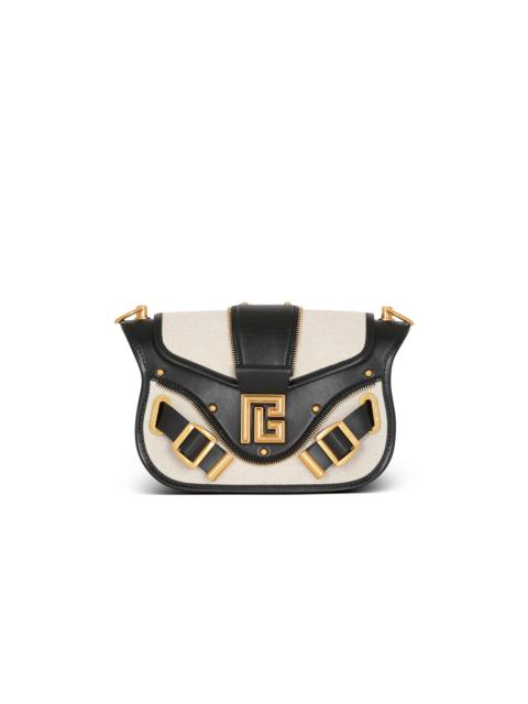 Balmain Blaze canvas and leather bag