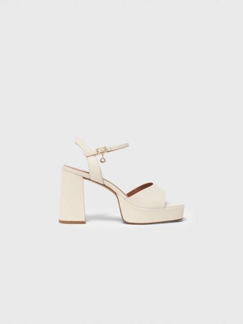 maje Leather platform sandals