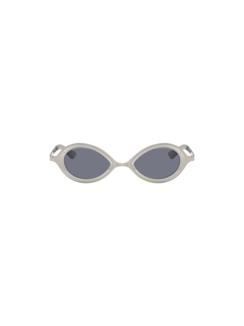 Song for the Mute SSENSE Exclusive Silver 'The Goggle' Sunglasses