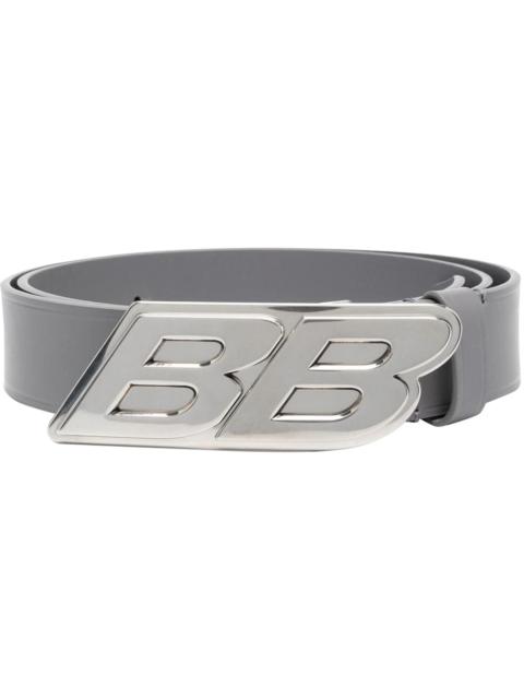 BALENCIAGA Balenciaga BB Logo Buckle Belt Light Gray/Silver