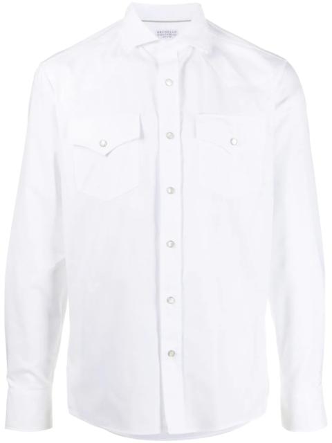 Brunello Cucinelli flap-pockets cotton shirt