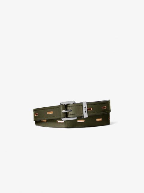 MICHAEL KORS Cutout Leather Blend Belt