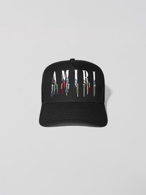 AMIRI PAINT DRIP CORE LOGO TRUCKER HAT