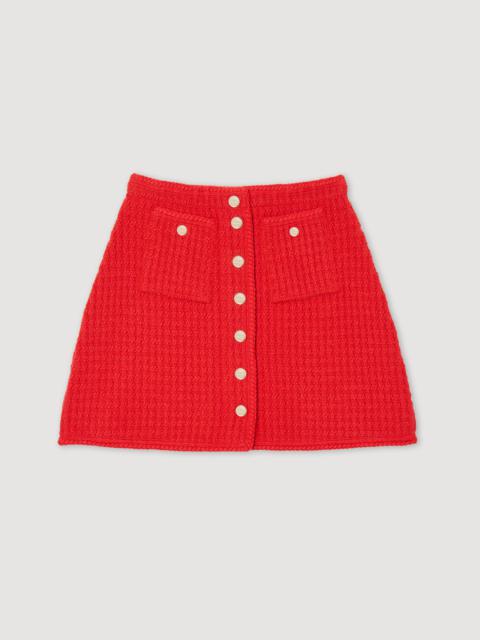 Sandro Short knitted skirt