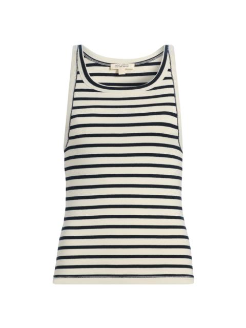 NILI LOTAN Women's Jennifer Striped Cotton Tank - Ecru Black Stripe