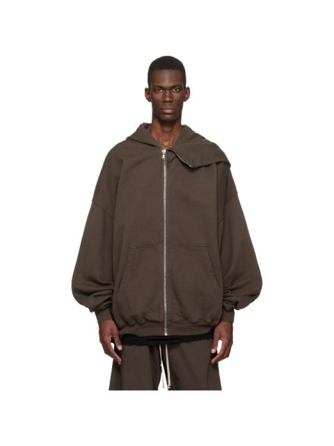 Rick Owens DRKSHDW Brown Temple Mountain Hun Hoodie