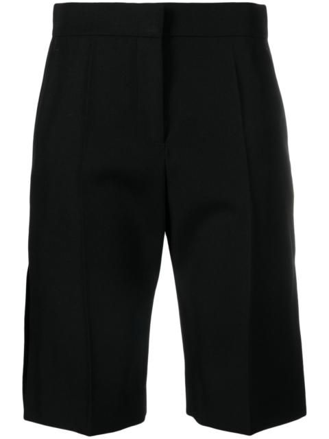 Black Tailored Wool Shorts