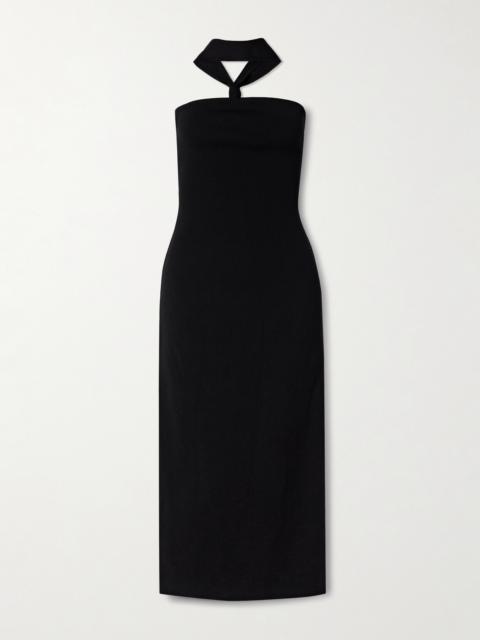 Cult Gaia Erika Stretch-knit Halterneck Midi Dress