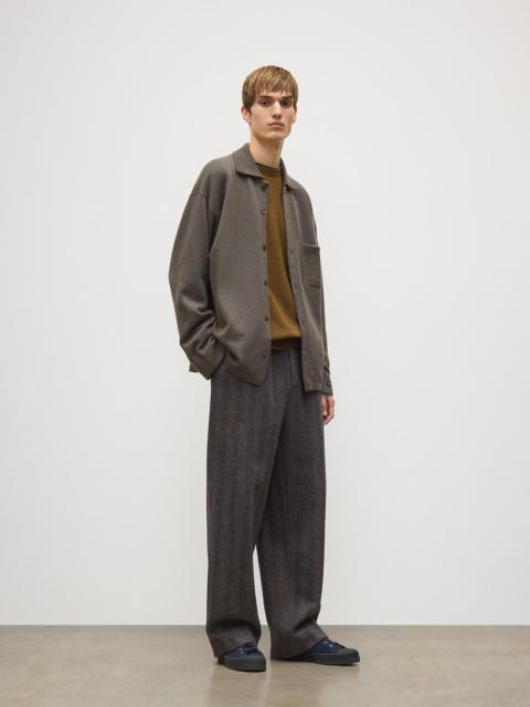 Johnstons of Elgin Tweel Brown Cashmere Shirt