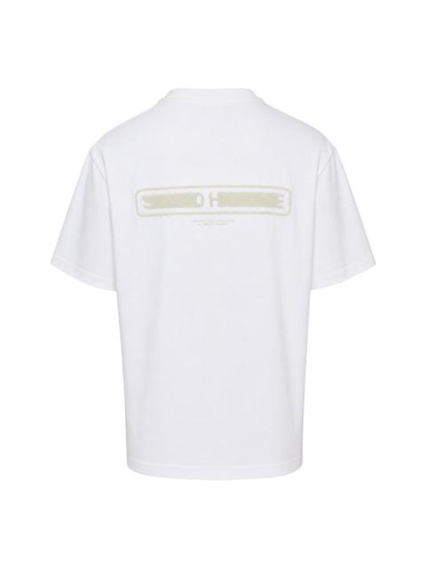 SOLID HOMME Logo Tee With Hairy Flocking