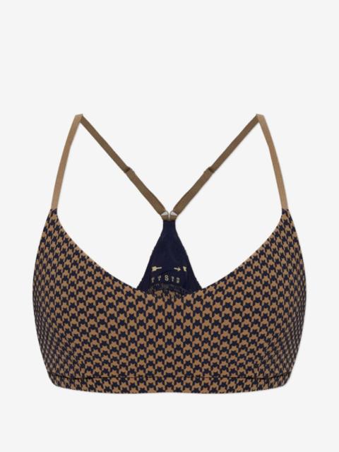 THE UPSIDE houndstooth-print sports bra