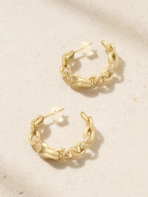 Spinelli Kilcollin Fused Serpens 18-karat Gold Diamond Hoop Earrings