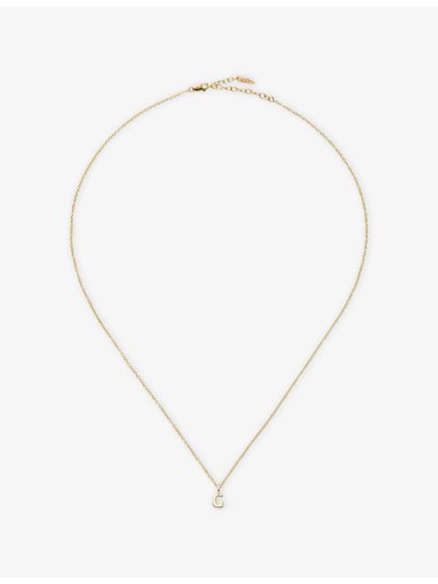 MISSOMA Fine Initial Mini G 14ct Yellow Gold Pendant Necklace