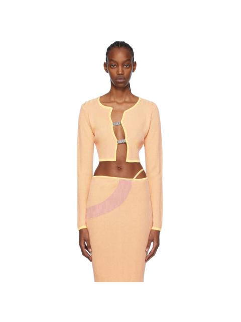 GCDS Pink Comma Cardigan