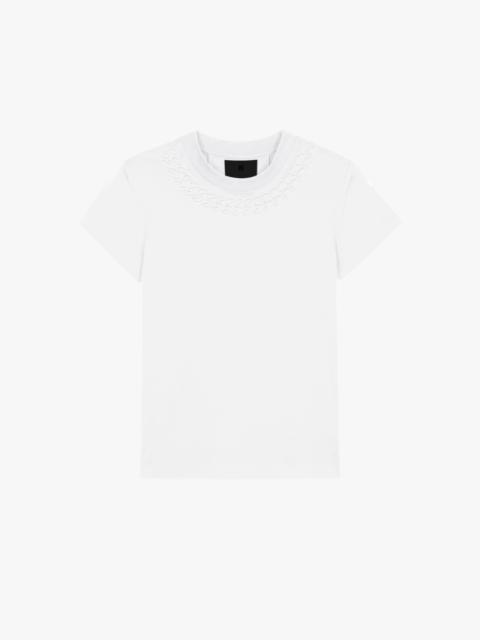 Givenchy SLIM FIT T-SHIRT WITH EMBOSSED CHAIN COLLAR
