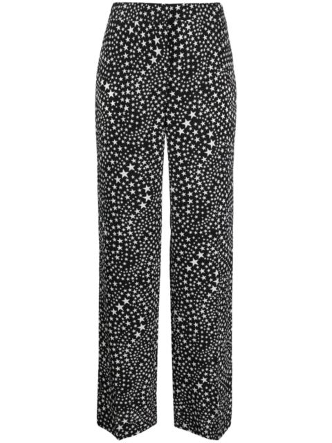 Stella McCartney star-print silk trousers