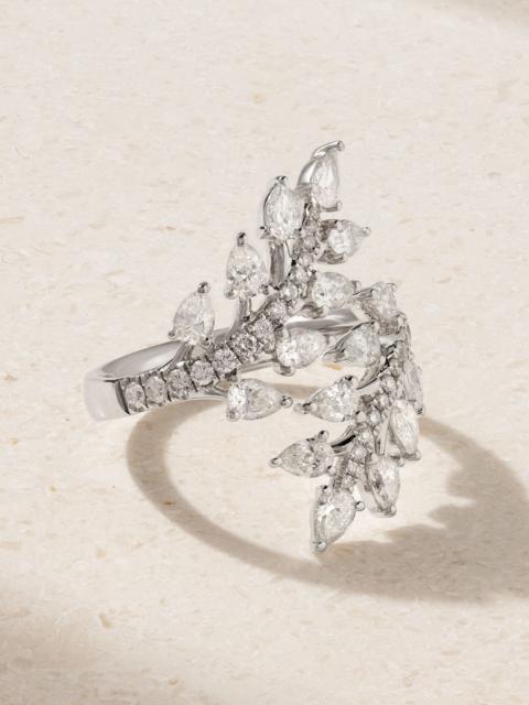 ANITA KO Jasmine 18-karat gold diamond ring Silver