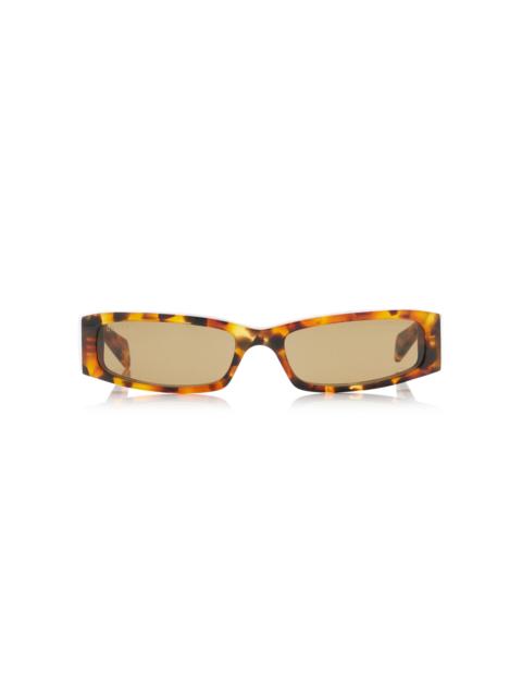 Rectangular-Frame Acetate Sunglasses brown