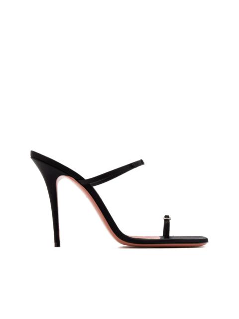 Amina Muaddi crystal-buckle satin sandals