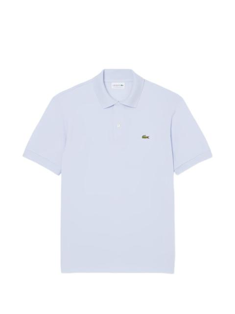 LACOSTE logo patch two-button polo shirt