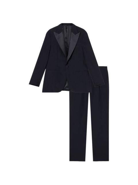 FORTELA single-breasted satin-trim suit