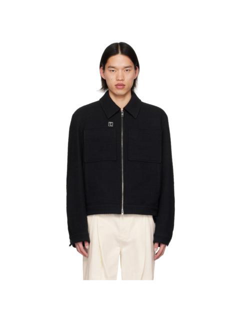 Wooyoungmi Black Patch Pocket Bomber Jacket