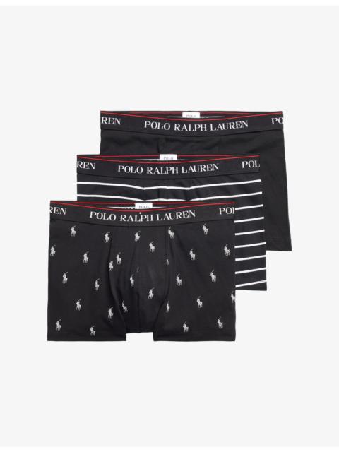 Polo Ralph Lauren Classic Pack of Three Stretch-Cotton Trunks