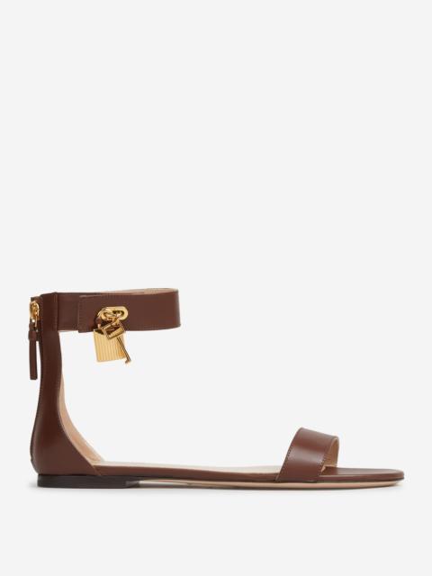 TOM FORD FLAT SANDALS WITH LOCK