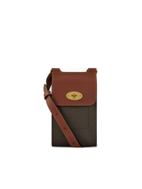 mini Antony lock-detail topstitched messenger bag