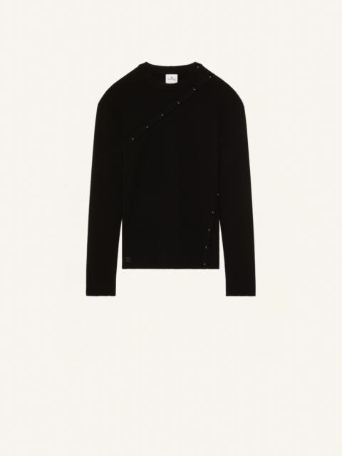 courrèges MULTI STYLING RIB KNIT SWEATER