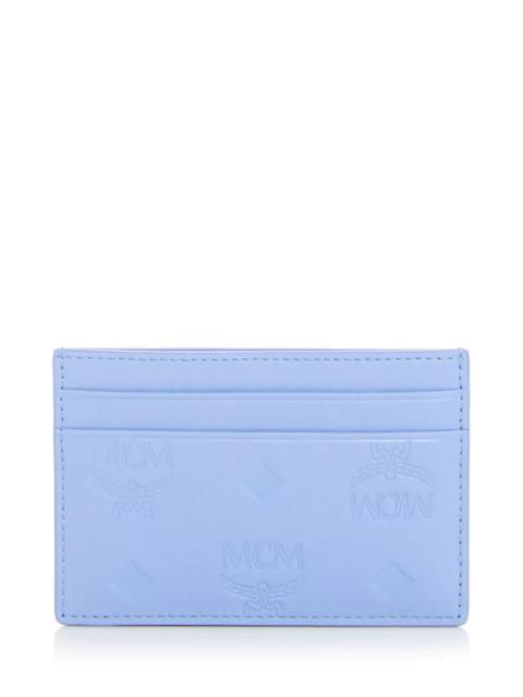 MCM Aren Embossed Monogram Leather Card Case