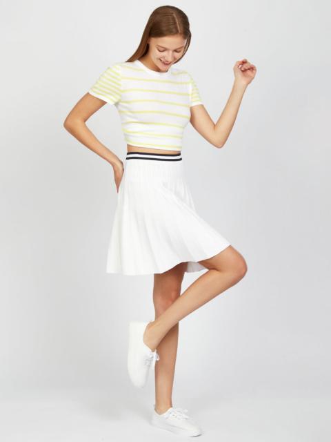 525 america Larissa: Stripe Waist Pleated Tennis Skirt