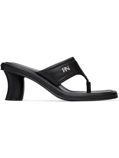 REIKE NEN Black Padded Heeled Sandals
