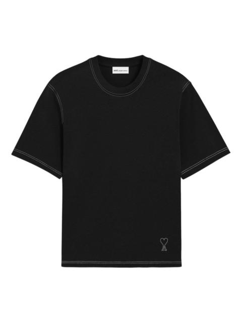 AMI Paris Ami De Coeur logo-detail topstitching T-shirt