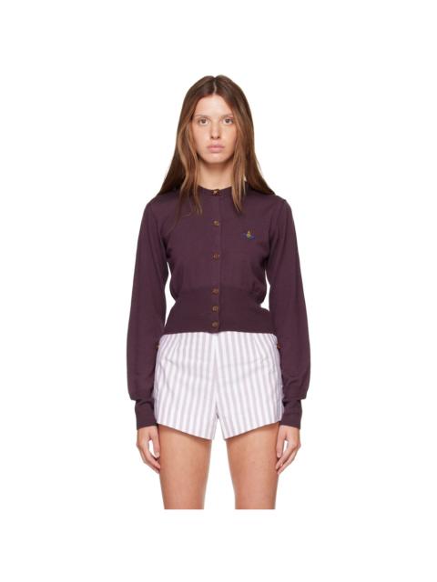 Vivienne Westwood Purple Bea Cropped Cardigan