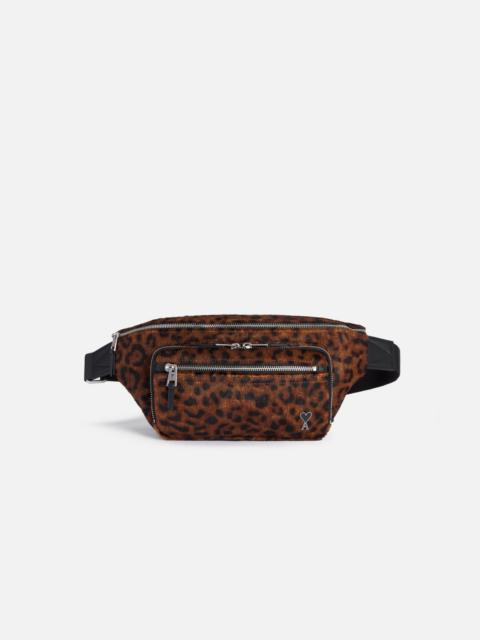 AMI Paris leopard-print belt bag
