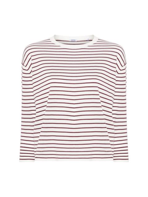 striped fine-knit jumper