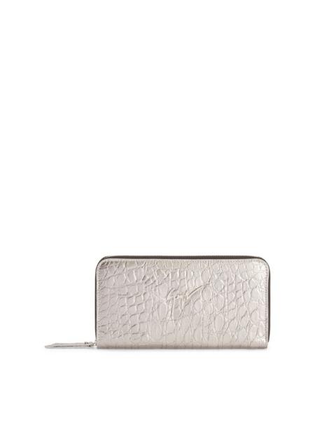 Charlotte croco-embossed wallet