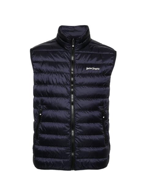Palm Angels logo-embroidered padded gilet