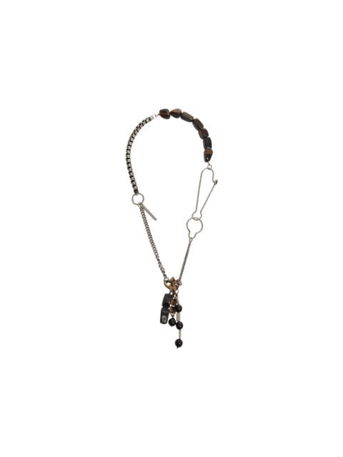 Dries Van Noten Stone Key Chain Necklace 'Tiger-Eye'